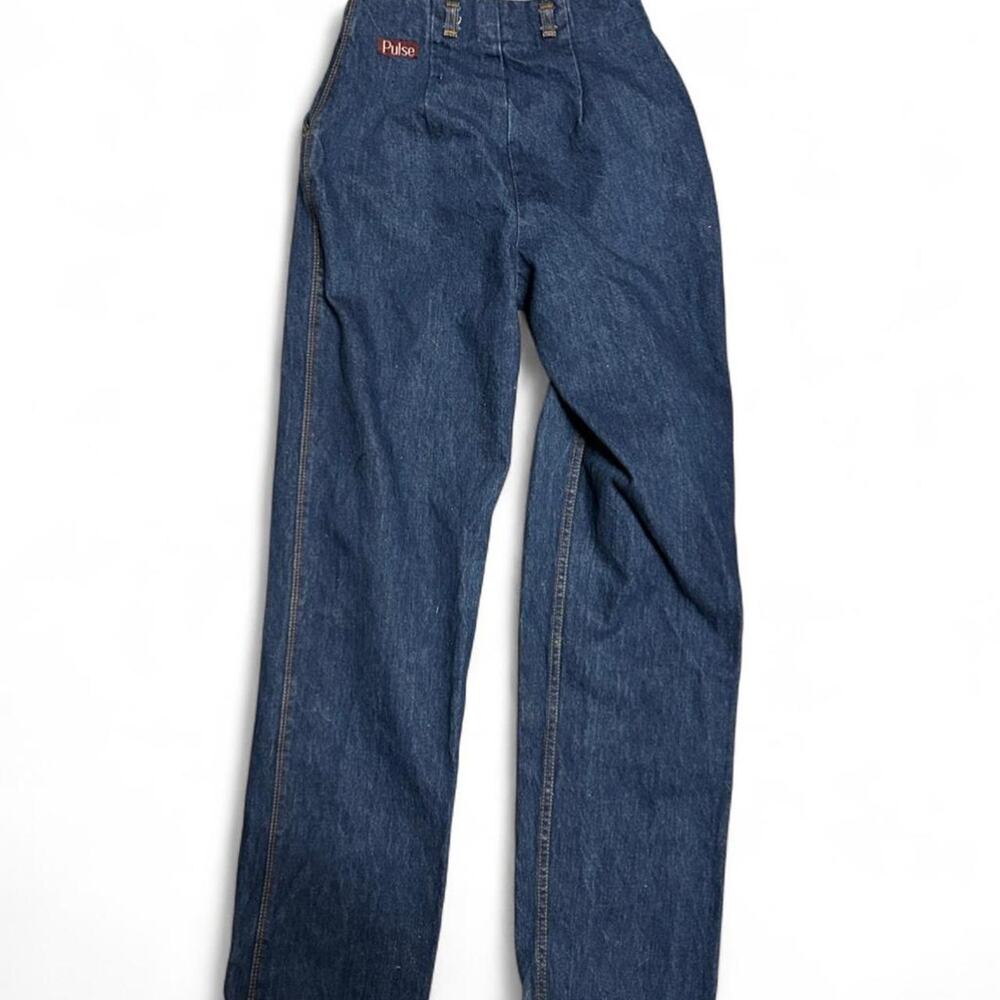SIZE 0 Vintage 70s high waisted dark straight Pulse denim jeans